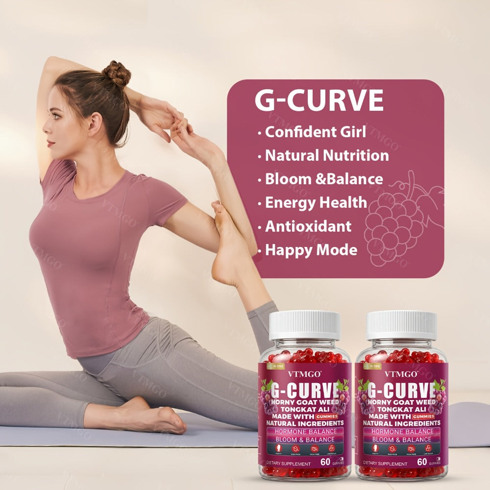 Women's Curve Enhancement Gummies with Maca Root Saw Palmetto Tribulus Terrestris L-Arginine