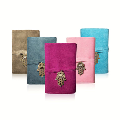 Tarot Card Bag Velvet Pouch with Retro Pendant – 5pcs Lightweight Tarot Storage Holder Set, Mystical Drawstring Bags for Tarot Cards