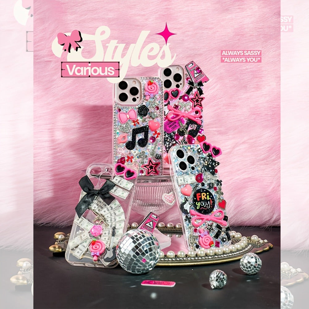 1050pcs Junk Case Charms Kit Kawaii DIY Phone Case Decoration for Home and Salon Manicures