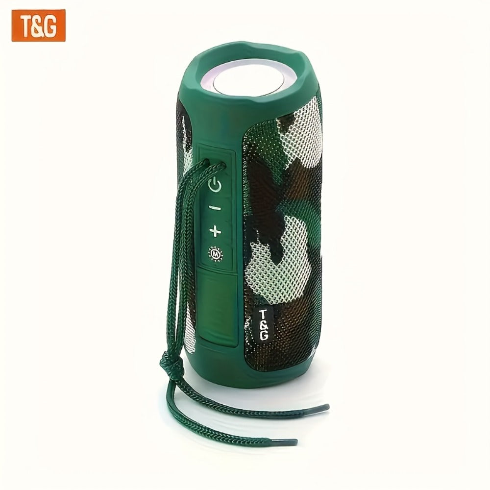 TG227 Portable Bluetooth Speaker with LED Breathing Light, TWS Stereo Sound, USB-C Rechargeable, Wireless Speaker for Outdoor Camping
