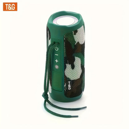 TG227 Portable Bluetooth Speaker with LED Breathing Light, TWS Stereo Sound, USB-C Rechargeable, Wireless Speaker for Outdoor Camping