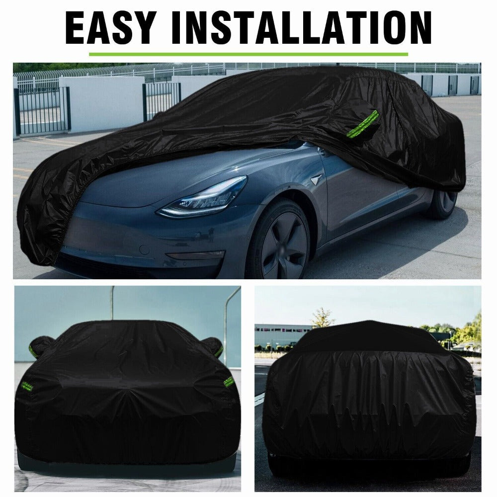 All Weather Car Cover for Sedan & Coupe 185"x69"x59" – Outdoor UV, Rain, Snow & Hail Protection for Toyota Camry, Honda Accord