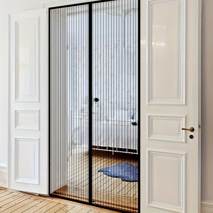 Magnetic Screen Door, Retractable Mesh Door Curtain, Pet-Friendly & Insect Proof, Auto-Close Magnetic Closure for Patio
