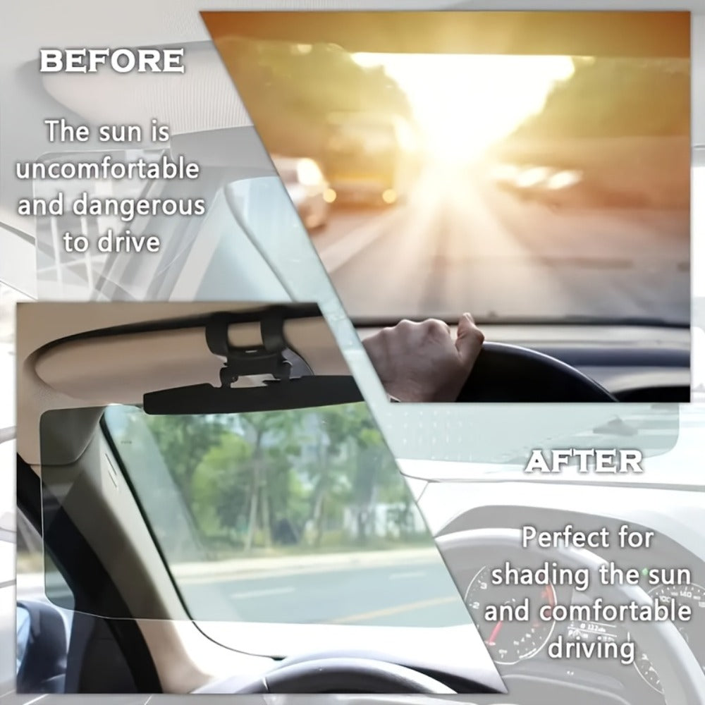 Car Visor Extender Polarized UV400 Anti-Glare | Clip-On Adjustable Sun Visor Extension, Blocks Blinding Sun & Headlight Glare