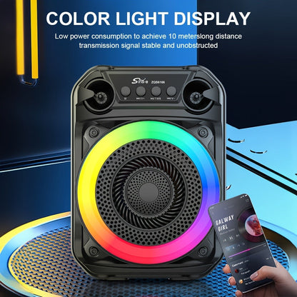 Portable Wireless Karaoke Speaker with Microphone & Bass Boost, TWS Stereo Sound, TF/SD Card Player