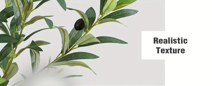 Artificial Olive Tree with Black or White Pot in 6 and 8 Foot Height Checkouts for Indoor Decor