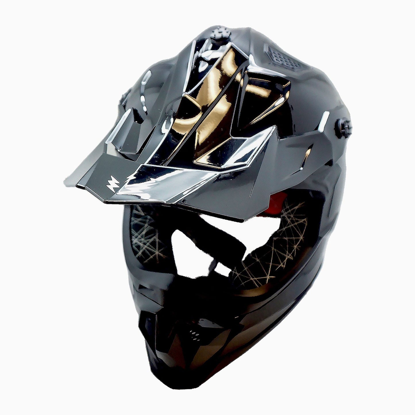 Motorcycle Helmet 1STORM Dirt-Bike Full-Face Shell with Peak Visor, XS-XXL Sizes, Padded Liner and Graphic Styles
