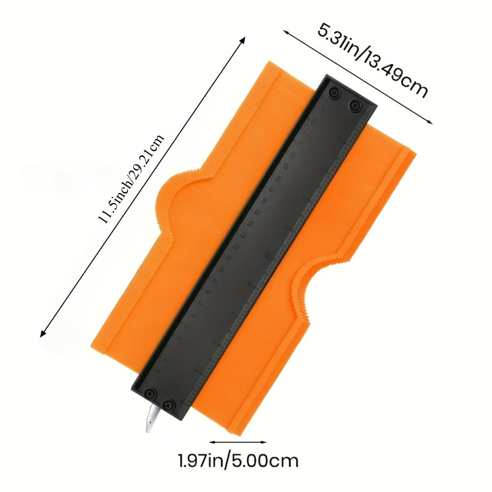 Contour Gauge Profile Shape Replicator Tool 2-Pack Adjustable Precision Irregular Shape Measuring Ruler for Woodworking Tile Carpet Laminate