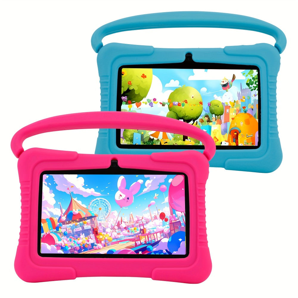 Kids Tablet 7 Inch with Android, 2GB RAM, 16GB Built-In Storage, Dual Cameras and Silicone Case
