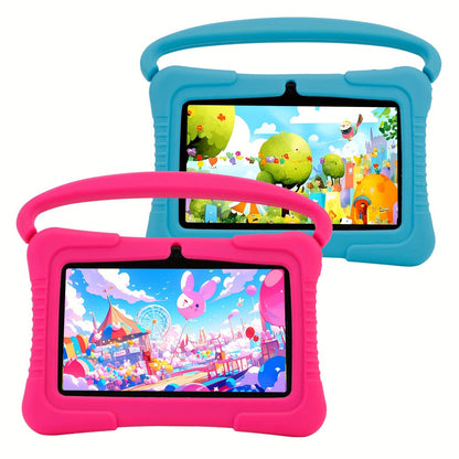 Kids Tablet 7 Inch with Android, 2GB RAM, 16GB Built-In Storage, Dual Cameras and Silicone Case