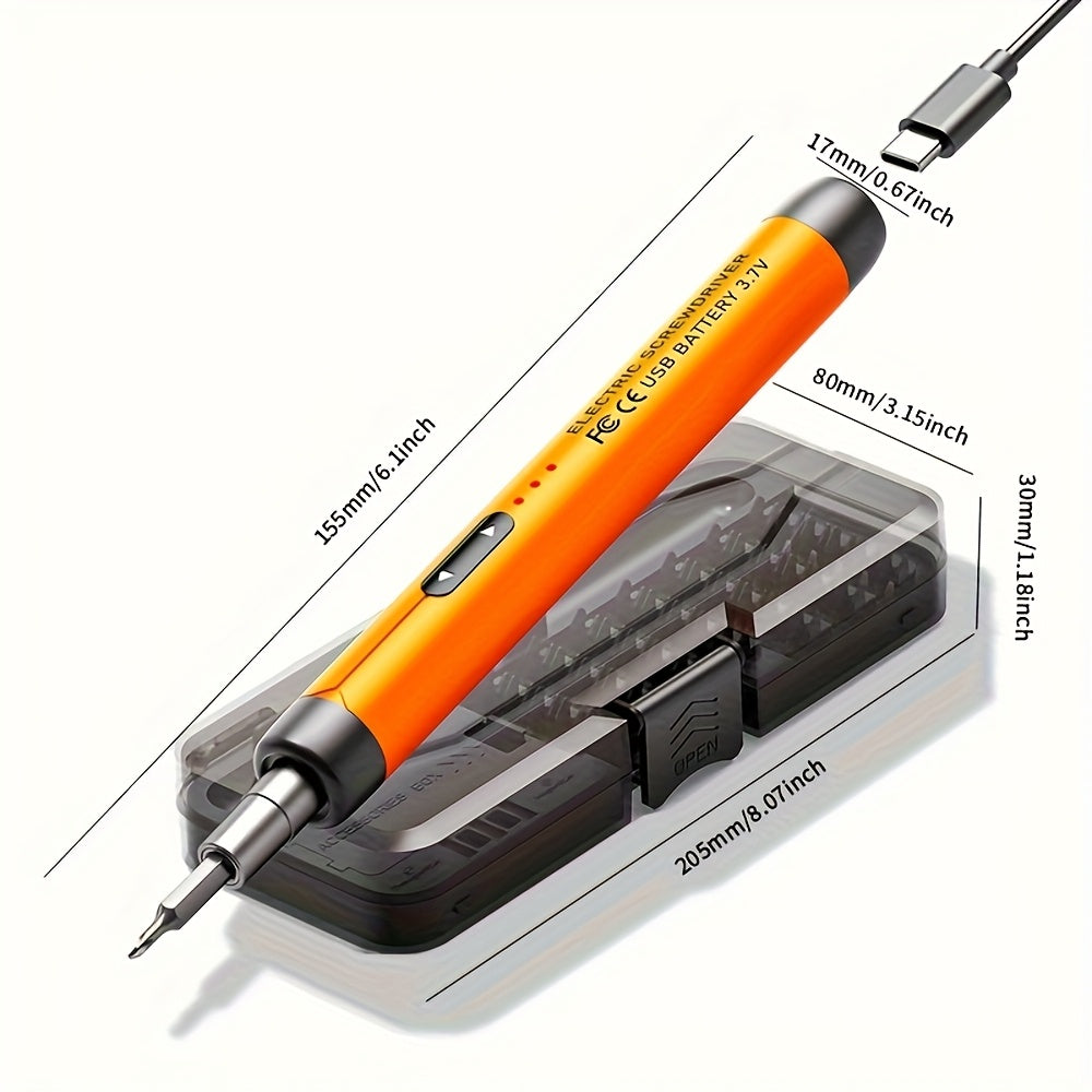 46-in-1 Electric Precision Screwdriver Kit - Brushless Motor USB Rechargeable 500mAh, 46 Bits Reverse Rotation for Phone