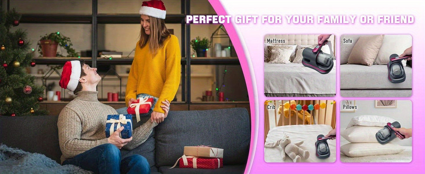 Cordless Mattress Vacuum Cleaner Handheld Bed Vacuum for Dust Mites, Allergens & Pet Hair – Portable Wireless Upholstery Vacuum