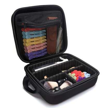 Hard Shell Barber Case Portable – Hair Clipper Trimmer Beauty Tools Organizer Travel Storage Bag Barbershop Styling Kit Carrying Case