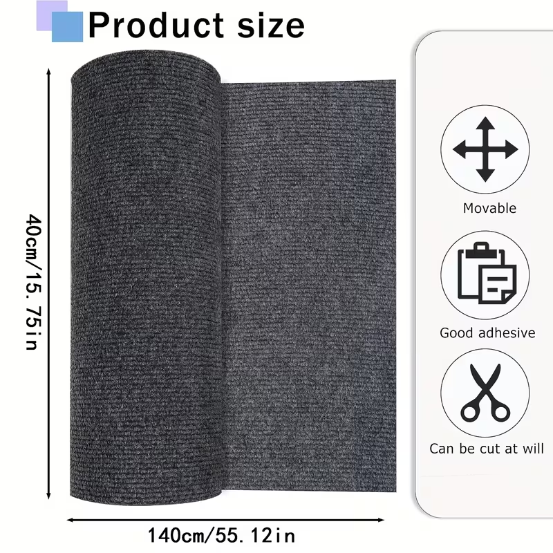 Cat Scratch Mat 55"x15" Trimmable Self-Adhesive Cat Scratching Pad for Furniture Sofa Couch Wall Door Corner Protection
