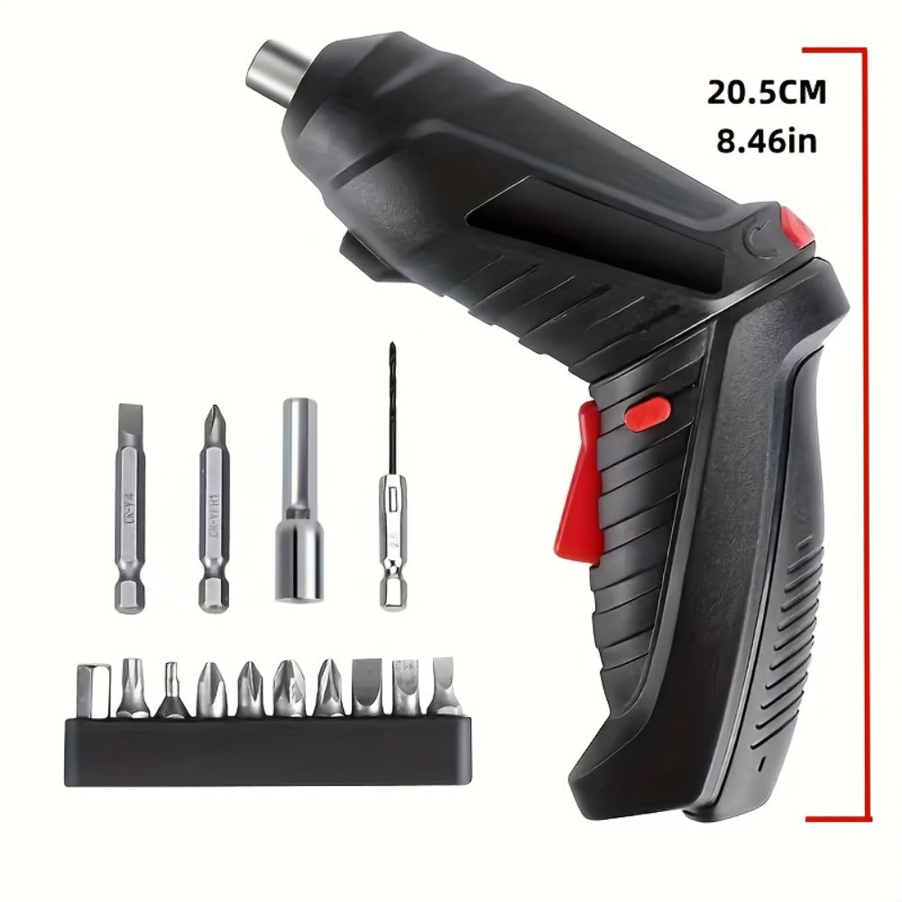 Cordless Electric Screwdriver Mini Drill, Rechargeable Lithium Battery, Compact Design for DIY & Tight Spaces