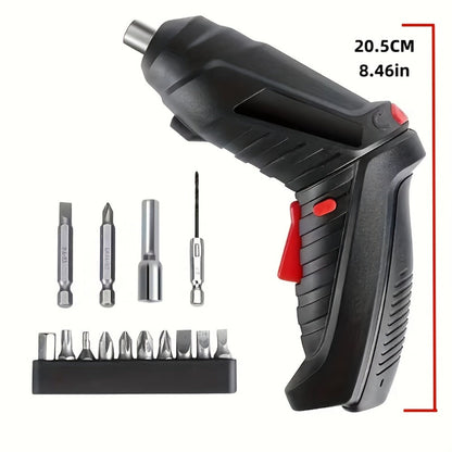 Cordless Electric Screwdriver Mini Drill, Rechargeable Lithium Battery, Compact Design for DIY & Tight Spaces