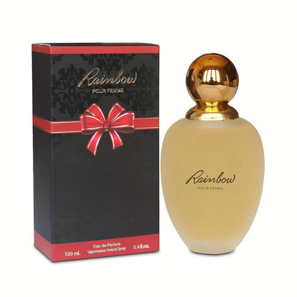Eau de Parfum Rainbow for Women 100ml Natural Spray in Gold Bottle with Black Box for Daily Wear