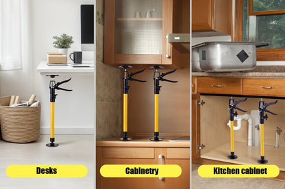 Telescopic Support Rods 2-Pack Third Hand Support System, 11.8-45.3 Inch Adjustable Steel Props, Load