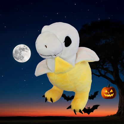 Plush Toy Yellow Banana Dinosaur 9.5-Inch T-Rex Character with Peekaboo Peel Design for Display