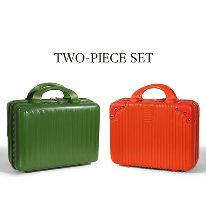 Hard Shell Makeup Travel Case Waterproof Pressure-Proof Portable Cosmetic Suitcase with Elastic Band Luggage Attachment Carry-On Organizer