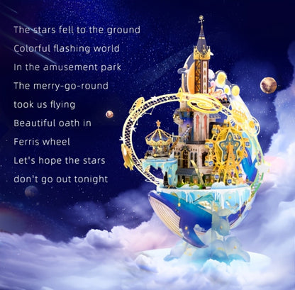 3D Metal Model Kit MU Star Playground, Handcrafted Garden Scene DIY Puzzle for Teens & Adults Ages 14+