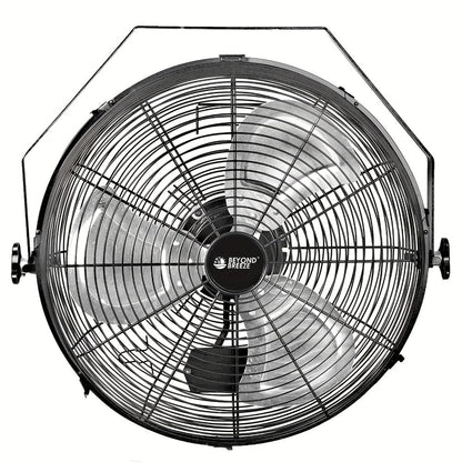 Wall Mounted Fan 18"/16" with 3 Speed Settings, Quiet Electric Fan for Home, Garage & Industrial Use