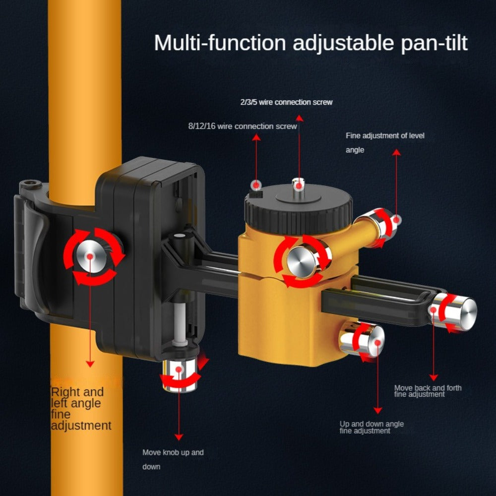 Laser Level Pole Telescopic Grade Rod 11FT/19FT Adjustable Support Staff with 1/4"-20 Mount & 5/8"-11 Adapter for Rotary Line Laser Leveling