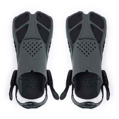 Adjustable Snorkel Diving Fins with Anti-Slip Lace-Up Design – Lightweight PP/TPR Open Heel Fins for Snorkeling Freediving Scuba Diving