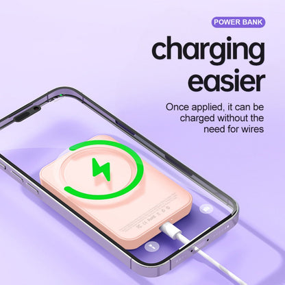 Power Bank Magnetic 5000mAh Mini with Wireless Charging, PD, QC3.0 and Eight Colors for Travel
