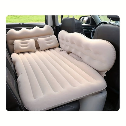 SUV Air Mattress Inflatable Car Bed Portable Camping Mattress Universal Flocked Blow Up Bed for SUV Trunk Back Seat with Storage Bag Repair