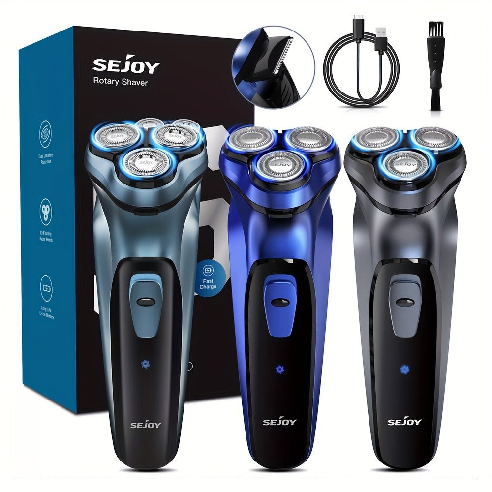 Cordless Electric Razor for Men Rechargeable Fast Charging Washable Heads Face Shaver – Smooth Close Shave Portable Electric Shaving Machine