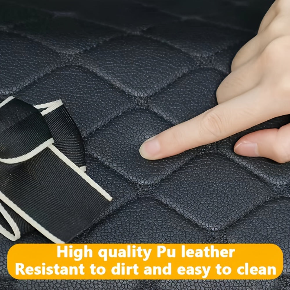 Car Trunk Organizer, Foldable Quilted Lidded Storage Box in Small or Large Size with Black and White Options