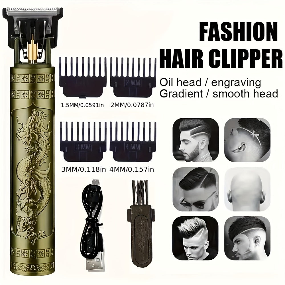 Beard Trimmer for Men USB Rechargeable Zero Contour Precision Edger Lithium Battery – Hair Clipper with Limit Comb ABS Body for Beard Facial