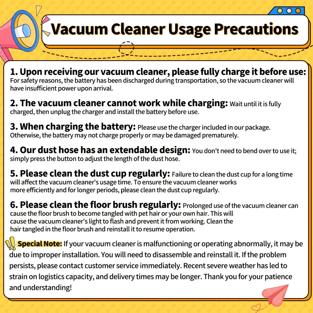 Cordless Vacuum Cleaner with Green Light Indicator for Entryways, Bedrooms and Living Spaces