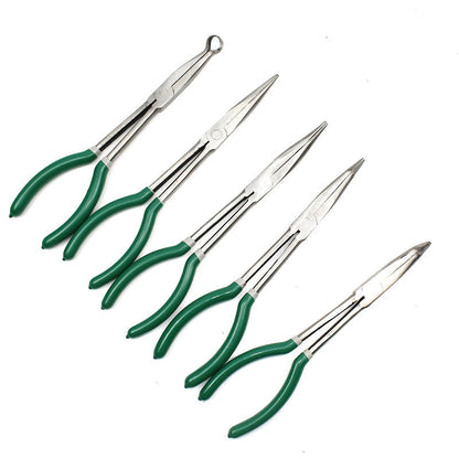 Long Nose Fishing Pliers 11 Inch 45-Degree Angle Bent Tip – O-Ring Hook Remover Needle Nose Pliers for Saltwater Freshwater Fishing