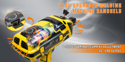 Portable ARC Welder 110V IGBT Inverter – 6-Level Adjustable Current 20-120A, Handheld MMA Stick Welder with Auto Protection