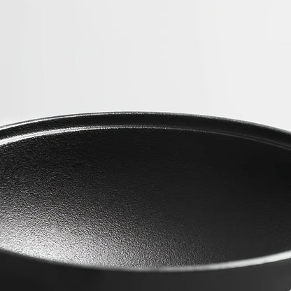 Cast Iron Wok Skillet Non-Stick Deep Stir Fry Pan with Dual Handles – Uncoated Traditional for Home Cooking, Dining and Outdoor Meals