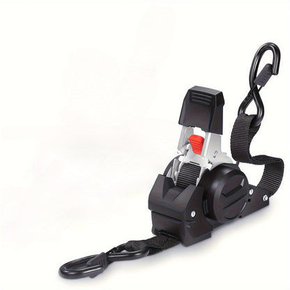 Ratchet Tie-Down Straps with Auto-Retract & Speed Control – Heavy-Duty Cargo Securing Kit with Hooks & Storage Bag | Motorcycle Transport