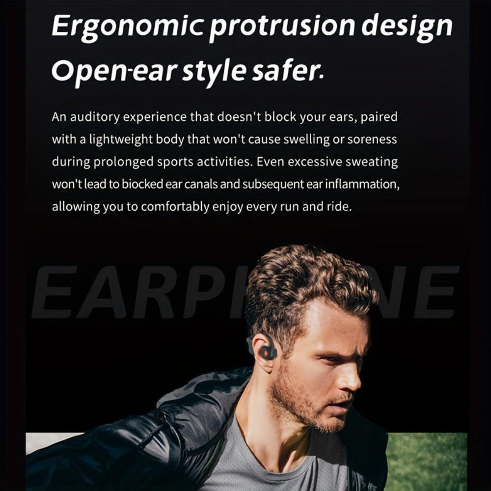 Open-Air Conduction Wireless Business Earphones Dual ENC Noise Canceling Microphones for Bedside Audio, Alarms and Room Entertainment