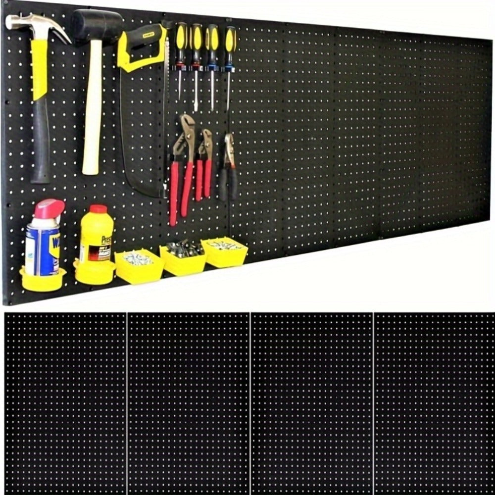 Pegboard Wall Organizer with Metal Hooks - Garage Tool Storage Board for Workshop Warehouse for Entryways, Bedrooms and Living Spaces
