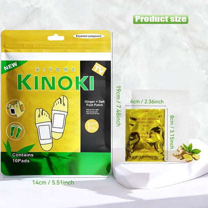 Detox Foot Patches with Bamboo Vinegar Ginger & Lavender – Natural Plant Formula Deep Cleansing Overnight Foot Pads