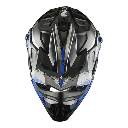 Motorcycle Helmet 1STORM Dirt-Bike Full-Face Shell with Peak Visor, XS-XXL Sizes, Padded Liner and Graphic Styles