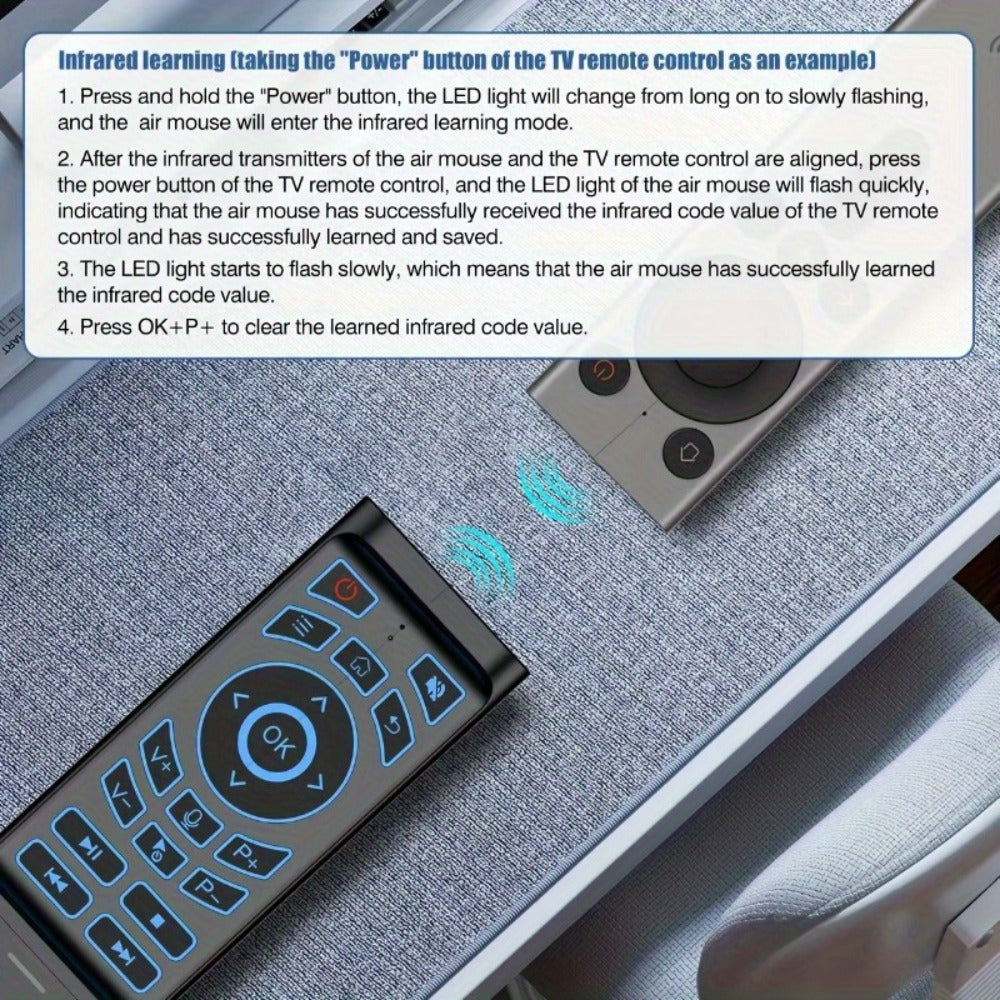 Mini Wireless Keyboard Remote Control Tri-Mode – Bluetooth & 2.4G Dual Channel, 7-Color Backlight
