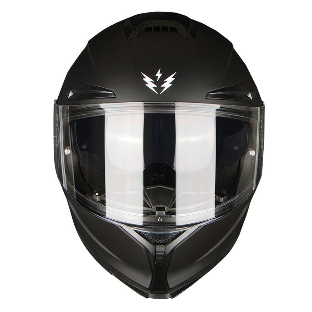 Motorcycle Helmet Full-Face Dual-Visor Shell with Clear Outer Shield, Smoked Inner Visor, Nine Colors and S-XL Sizes