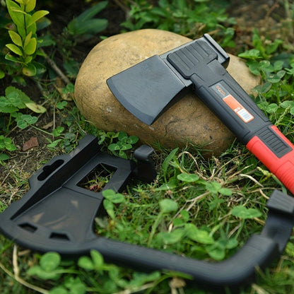 Camping Hatchet 15 Inch Splitting Axe 45 Carbon Steel with Nylon Rubber Non-Slip Handle – Teflon Blade, Blade Cover & Optional Whetstone Set