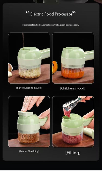 Mini Electric Food Chopper Portable USB Rechargeable 1 Cup Multifunctional Food Processor for Bath Time, Home Spa and Personal Care