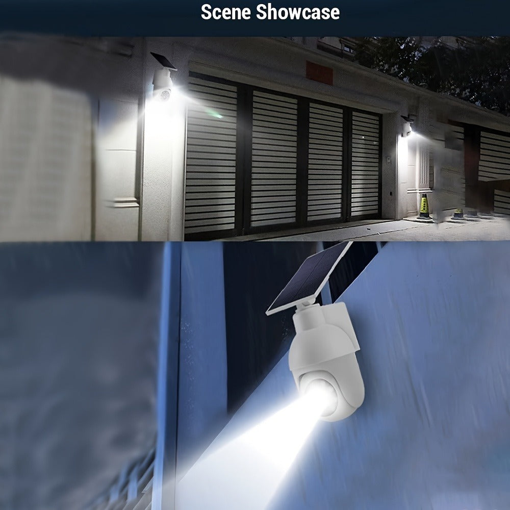 Solar Security Light with Fake Camera Design, Motion Sensor Outdoor LED Warning Light, Solar Powered