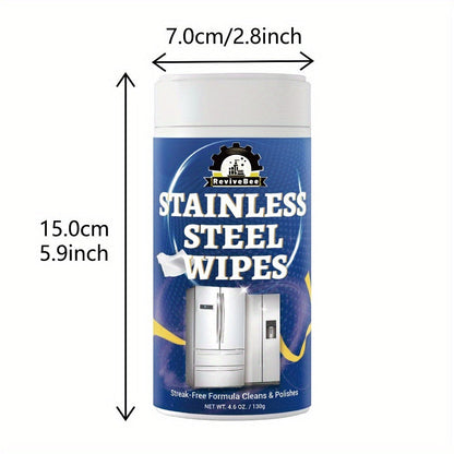 Stainless Steel Cleaning Wipes Kitchen 1 or 2 Barrel – Gentle Formula Safe for Hands, Quick Deep Cleaning of Stainless Steel Appliances