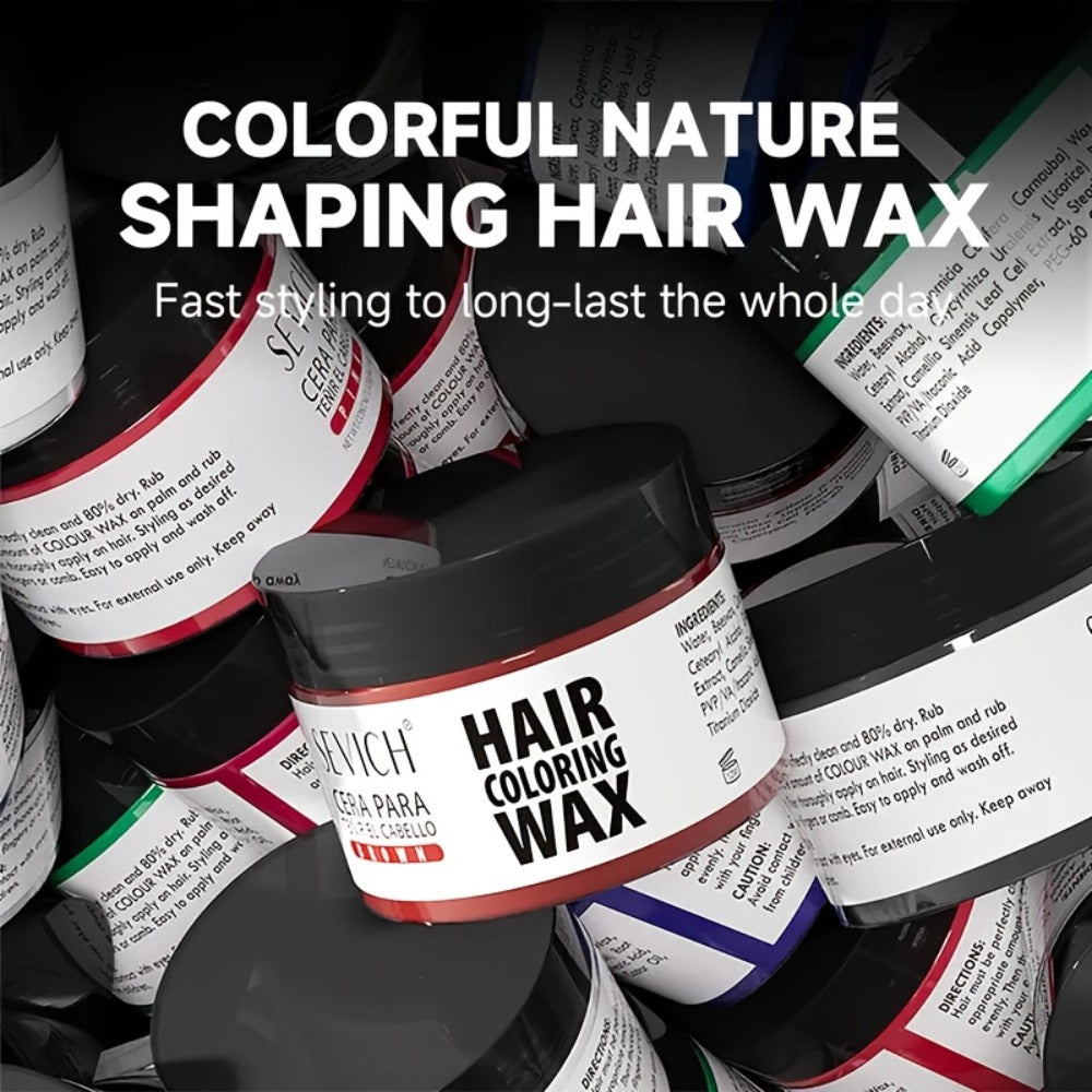 Instant Color Hair Wax 10 Shades – Temporary Hair Dye Wax Strong Hold Styling for Parties, Cosplay, Festivals & Halloween, Easy Wash Out