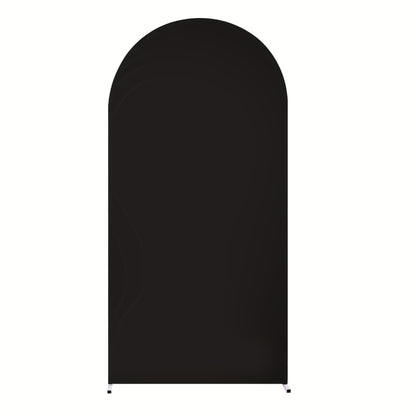 Wedding Arch Cover 6ft Polyester Fitted Round Top Backdrop Cover, Wrinkle-Free Machine Washable, for Wedding Ceremony Birthday Party Gender
